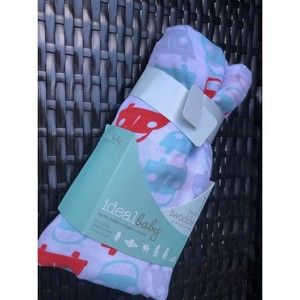 New Ideal Baby Aden & Anais Muslin Swaddling Baby Blanket “Road Trip”Cars Cotton